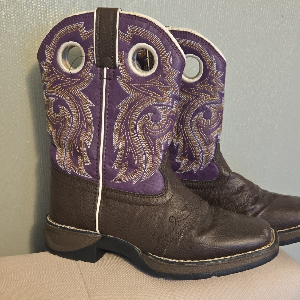 Durango Brown And Purple Slip On 8" Boots